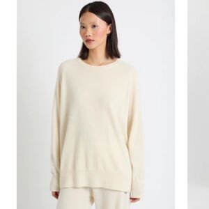 Chinti & Parker 100% Cashmere Cream Slouchy Sweater Size LL/10/Large
